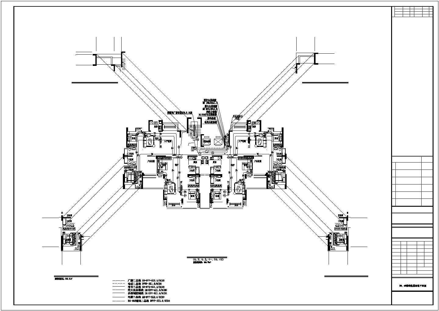 呼和浩特市蓝山家园小区18层框剪结构商住楼电气设计CAD图纸